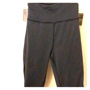 Stripped grey and black workout leggings